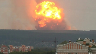 Kho đạn Nga gần biên giới Ukraine nổ lớn