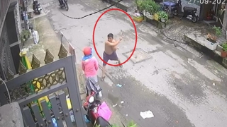 Mâu thuẫn từ việc thả chó, một phụ nữ bị đánh bầm tím người