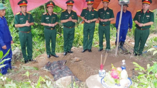 Thêm 1 bộ hài cốt liệt sĩ được tìm thấy tại Ngã ba Khe Tắt