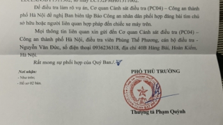Công an Hà Nội tìm chủ sở hữu xe máy liên quan vụ án đang điều tra