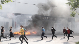 250 người tham gia diễn tập chữa cháy trung tâm thương mại