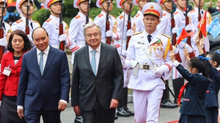 Chủ tịch nước chủ trì lễ đón Tổng thư ký Liên hợp quốc