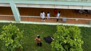 Ngáo đá dọa chém người, nhảy từ tầng 2 bệnh viện xuống đất