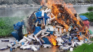 Tiêu hủy trên 55.000 bao thuốc lá lậu