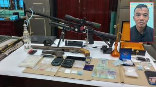 Bắt giữ đối tượng buôn bán ma túy trang bị nhiều vũ khí nóng