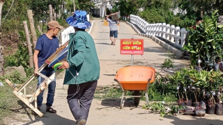 Cầu Sông Vàu bất ngờ bị sụt lún trong đêm