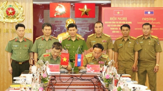 Công an 2 tỉnh Thanh Hóa và Hủa Phăn (CHDCND Lào) giao ban công tác bảo đảm ANTT