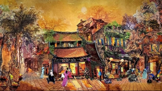 Hà Nội quyến rũ và hoài niệm trong sắc tranh cắt vải