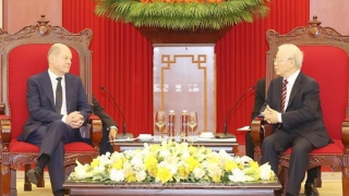 Tổng Bí thư Nguyễn Phú Trọng tiếp Thủ tướng Đức Olaf Scholz