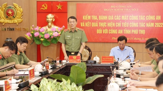 Đoàn kiểm tra số 2 Bộ Công an làm việc tại Công an tỉnh Phú Thọ