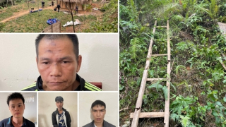 Đào hố trên đồi cao để chôn giấu ma tuý