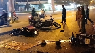 CSGT bị thương trong vụ ba xe mô tô va chạm liên hoàn