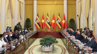 Chủ tịch nước Nguyễn Xuân Phúc hội đàm với Tổng thống Cộng hòa Uganda
