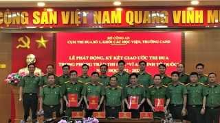 Cụm thi đua số 1 các học viện, trường CAND ký kết giao ước thi đua “Vì ANTQ”
