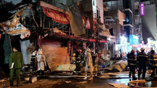 Cháy cửa hàng sửa xe 176 Hoàng Công Chất do nổ bếp gas khi ăn lẩu