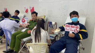 Tuổi trẻ Công an tỉnh Ninh Thuận "Hiến máu đầu Xuân - Nhân lên hạnh phúc"