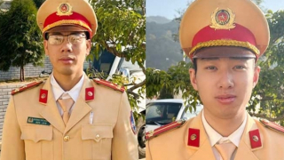 CSGT Mộc Châu dẫn đường cho xe ô tô chở người đi cấp cứu