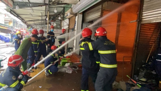 Khống chế được ngọn lửa ở chợ đầu mối lớn nhất Hải Phòng