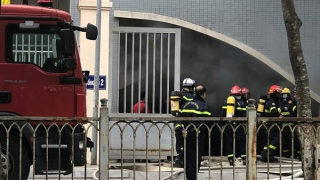 Cháy trường Tiểu học Yên Hòa giữa trưa