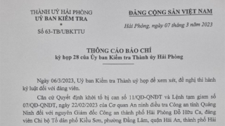 Hải Phòng đề nghị khai trừ khỏi Đảng ông Đỗ Hữu Ca