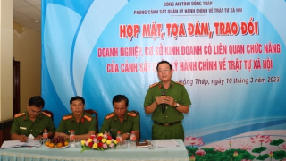 Tháo gỡ khó khăn cho các cơ sở kinh doanh có điều kiện về ANTT