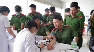 Hơn 150 cán bộ - chiến sĩ Công an tỉnh Ninh Thuận hiến máu tình nguyện