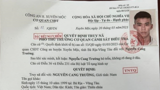 Truy nã đối tượng cướp giật tài sản đặc biệt nguy hiểm