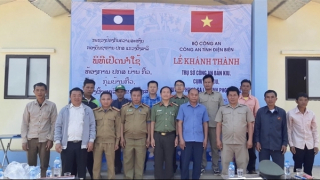 Bàn giao nhà làm việc cho Công an cụm bản khu vực giáp biên