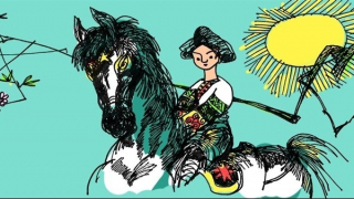 Buộc ngựa vào gốc cây mận