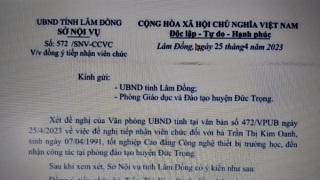 Giả văn bản của Sở Nội vụ chỉ đạo Phòng GD&ĐT tiếp nhận viên chức