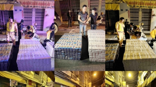 Bắt quả tang tài xế vận chuyển 12.000 gói thuốc lá lậu