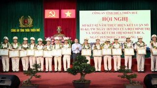 Công an Thừa Thiên-Huế tuyên dương nhiều tập thể, cá nhân điển hình tiên tiến