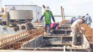 Đẩy nhanh tiến độ đoạn kè đê biển Tây xung yếu trước mùa mưa bão