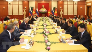 Tổng Bí thư hội đàm với Chủ tịch Đảng Nước Nga Thống nhất