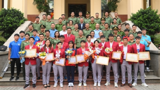 Biểu dương HLV, VĐV thể thao CAND đạt thành tích cao tại SEA Games 32