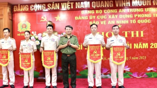 Sôi nổi Hội thi Bí thư Chi bộ giỏi Cục Xây dựng phong trào bảo vệ ANTQ