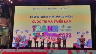 Trao giải cuộc thi và khai mạc triển lãm tranh thiếu nhi toàn quốc