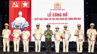 Cục Truyền thông CAND công bố Quyết định thăng cấp bậc hàm, nâng bậc lương năm 2023