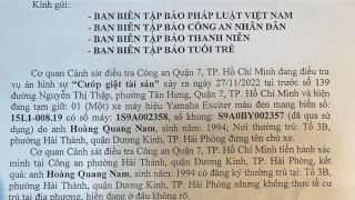 Tìm chủ sở hữu xe máy liên quan vụ cướp giật ở quận 7