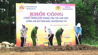 Khởi công xây dựng trụ sở Công an xã đầu tiên ở Đại Từ, Thái Nguyên