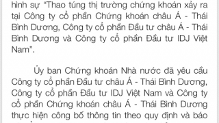 Khởi tố vụ án "Thao túng thị trường chứng khoán" xảy ra tại API, IDJ, APS