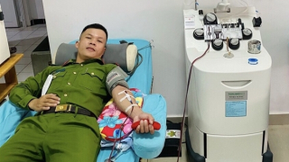 Đại úy Công an nhiều lần hiến tiểu cầu cứu bệnh nhân nguy kịch
