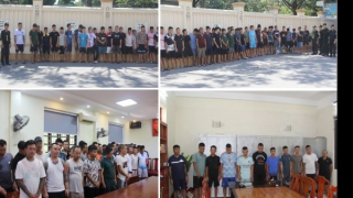 Bắt quả tang 142 con bạc đang say sưa sát phạt trên sới đá gà