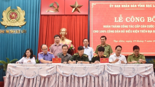 Bạc Liêu công bố hoàn thành cấp 100% căn cước công dân