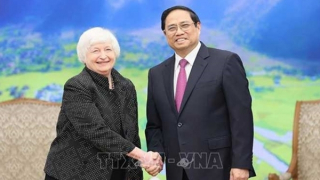 Thủ tướng Phạm Minh Chính tiếp Bộ trưởng Tài chính Hoa Kỳ