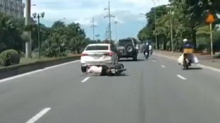 CSGT Hà Nội truy tìm tài xế ô tô tạt ngã người đi xe máy