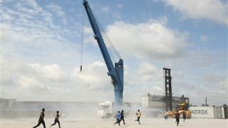 Diễn tập phương án PCCC tại cảng An Sơn