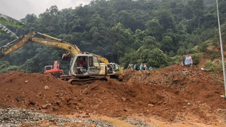 Hiện trường vụ sạt lở đất khiến 3 CBCS CSGT hi sinh và 1 người dân tử vong