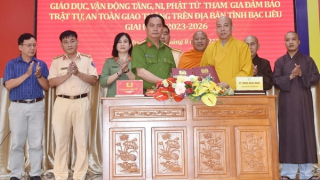 Bạc Liêu vận động tăng, ni, phật tử tham gia đảm bảo ATGT
