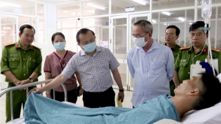 Đại úy Công an bị thương khi truy bắt đối tượng gây rối